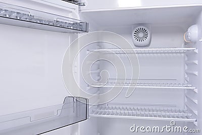 Empty fridge Stock Photo