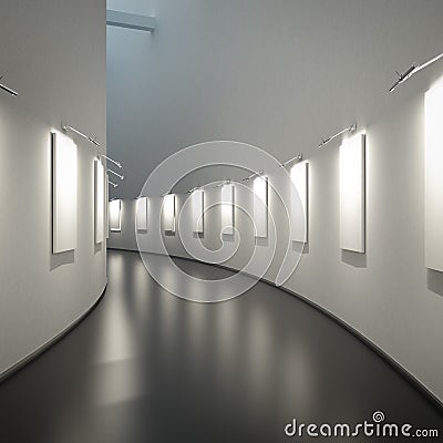 Empty gallery Stock Photo