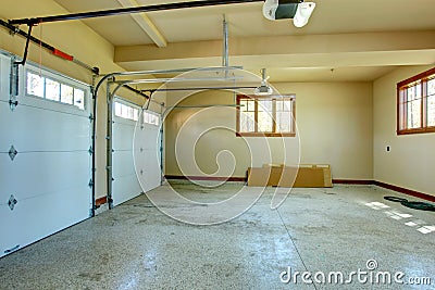 Empty garage. Stock Photo