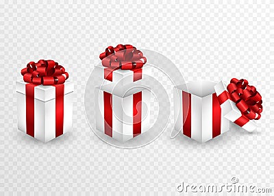 Empty Gift boxes, Vector Illustration