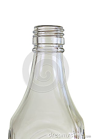 Empty glas bottle Stock Photo