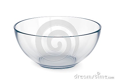 Empty glass bowl Cartoon Illustration