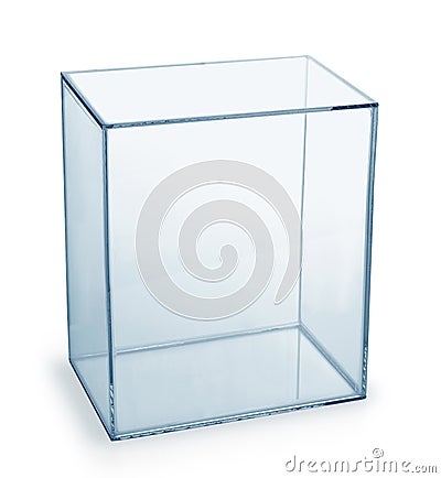 Empty glass box Stock Photo