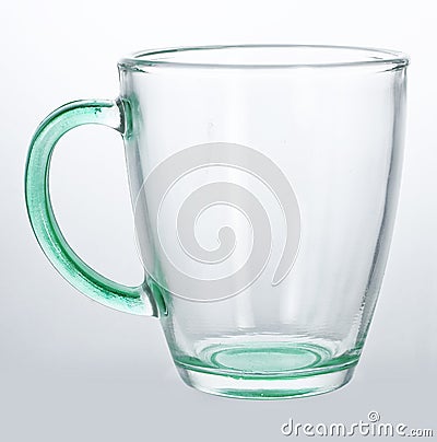 Empty glass cup Stock Photo