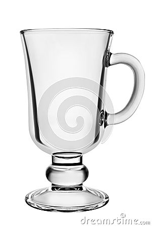 Empty glass isolated on a white background Stock Photo