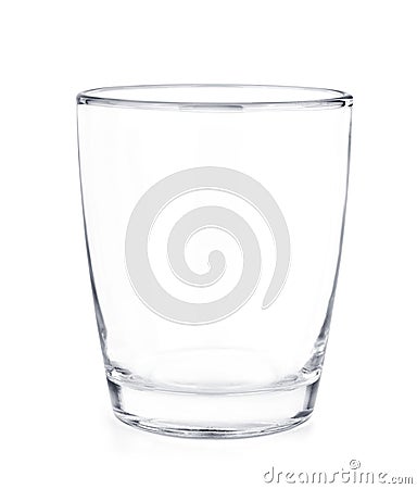 Empty glass isolated on white Stock Photo