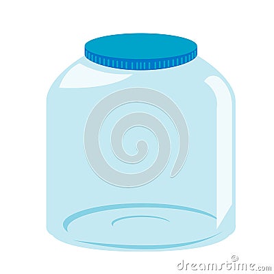 Empty glass jar vector Vector Illustration
