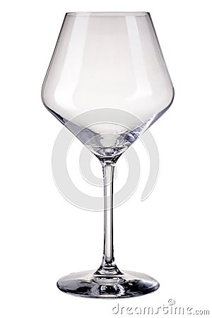 Empty goblet wine glass Stock Photo