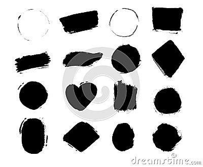 Empty Grunge badge collection. Discount price offer set with place for text. Promo coupon labels Vector Illustration