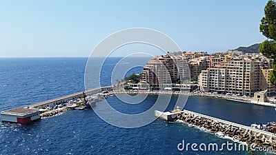 the empty harbor of Monaco city Editorial Stock Photo