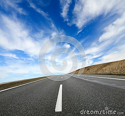 Empty Highway Stock Photo