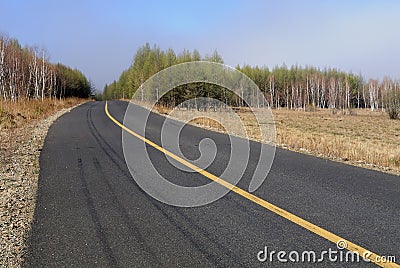 Empty highway Stock Photo