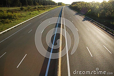 Empty highway Stock Photo