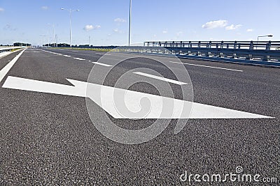 Empty highway Stock Photo