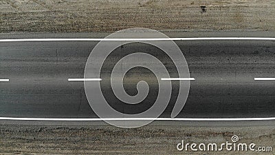 Empty highway asphalt road texture. Top view Stock Photo