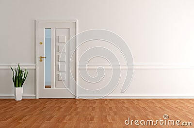 Empty home entry foyer Stock Photo