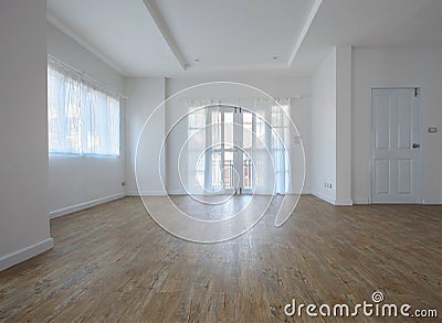 Empty home living room after renovated Stock Photo