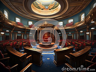 Empty house of Congress Stock Photo