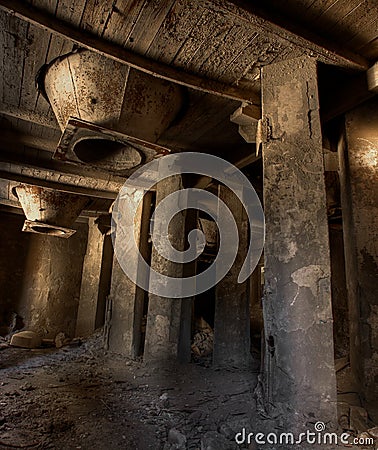 Empty industrial room Stock Photo