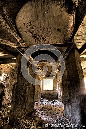 Empty industrial room Stock Photo