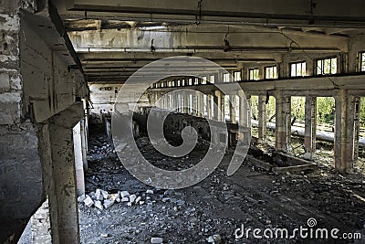 Empty industrial room Stock Photo