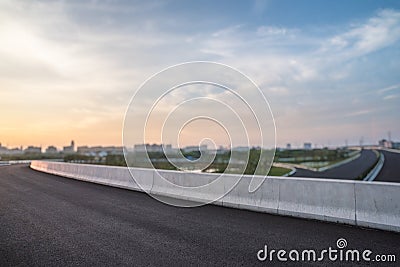 Empty inner city highway of China Stock Photo