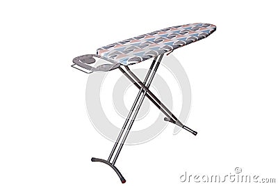 empty ironing board isolated on white background. Stock Photo