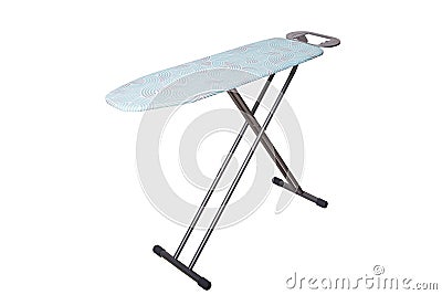 empty ironing board isolated on white background. Stock Photo