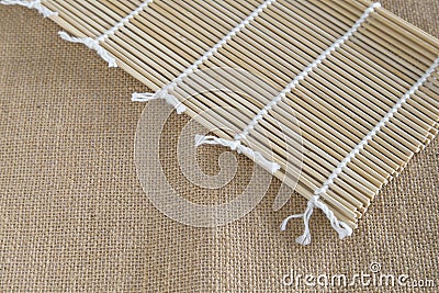 Empty japanese bamboo mat Stock Photo