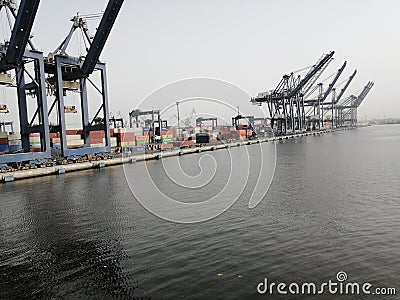 Empty Karachi Port KICT Editorial Stock Photo