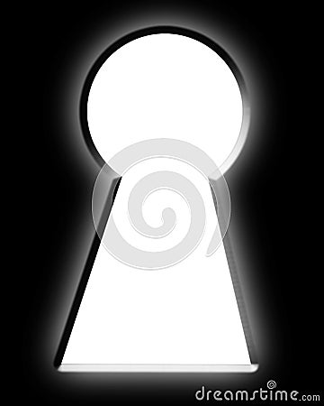 Empty keyhole Stock Photo