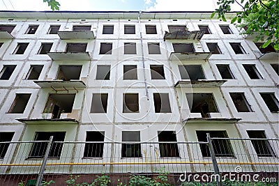 Empty Khrushchev house, renovation in Moscow Stock Photo