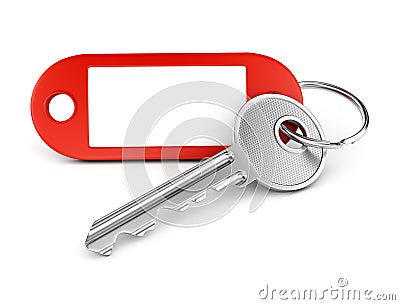 Empty label keyring Stock Photo