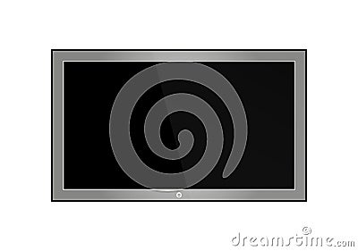 Empty LCD screen, plasma displays or TV for your monitor design.computer or black photo frame, isolated on a transparent Vector Illustration