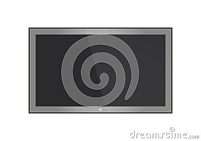 Empty LCD screen, plasma displays or TV for your monitor design.computer or black photo frame, isolated on a transparent Vector Illustration