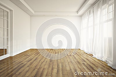Empty Living Room Stock Photo