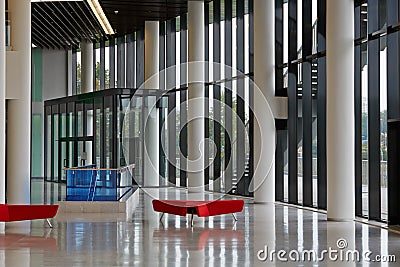 Empty lobby of congress-hall Stock Photo