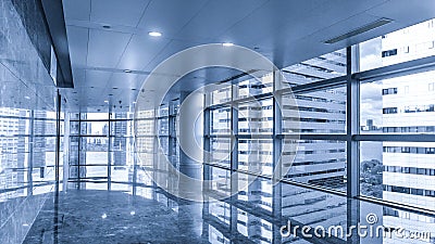 Corridor of modern commercial building Stock Photo