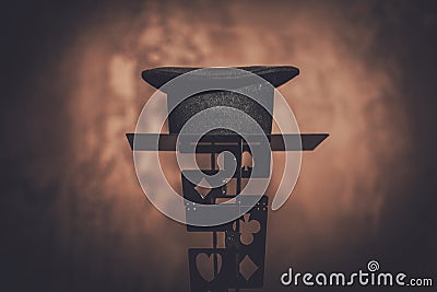 Empty magician hat on a background Stock Photo