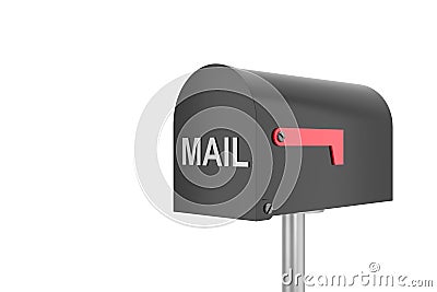 Empty mailbox website banner. 3D rendering Stock Photo