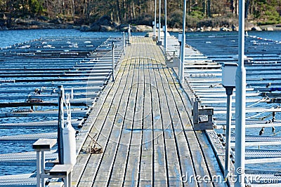 Empty marina Stock Photo