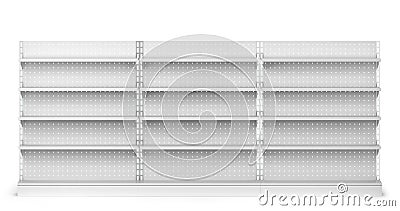 Empty market shelves mockup Cartoon Illustration