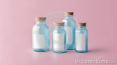 empty medicine bottles, 3d rendering Stock Photo