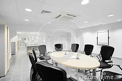 Empty meeting room Stock Photo