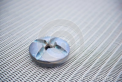 Empty metal ashtray Stock Photo