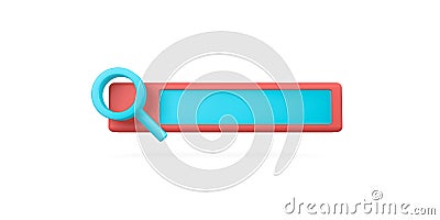 Empty minimal search bar icon and symbol mock up Stock Photo