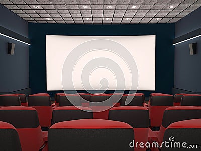 Empty movie theater Stock Photo