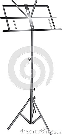 Empty music stand Vector Illustration