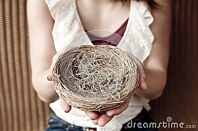 Empty nest Stock Photo