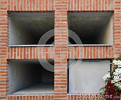 Empty niches Stock Photo